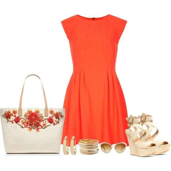 Minidress orange e accessori