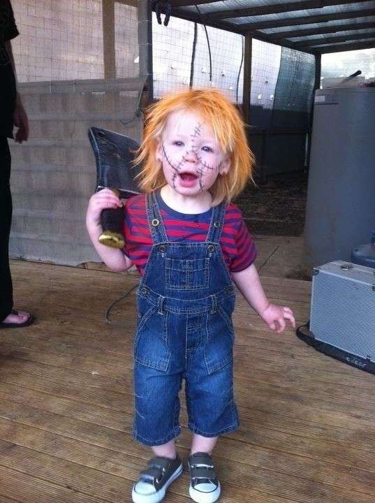 Parrucca arancione per il costume di Chucky