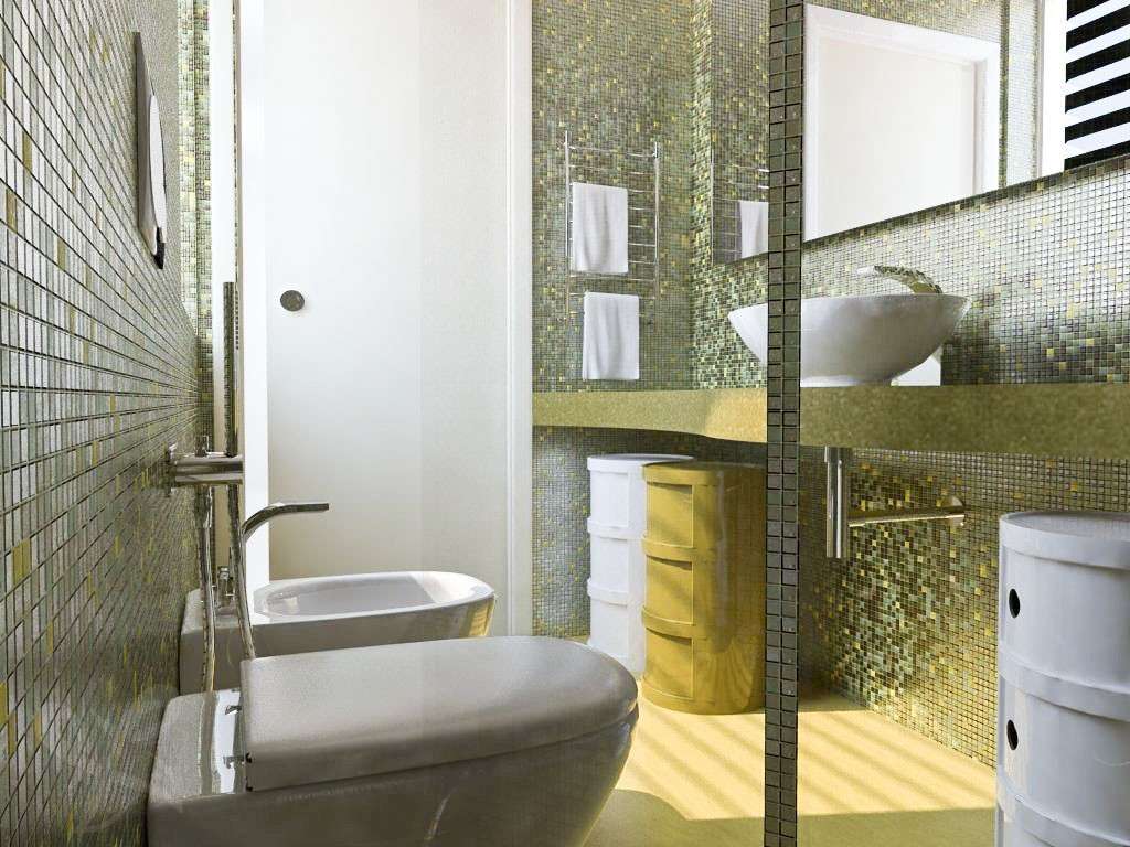 Piastrelle mosaico per piccolo bagno