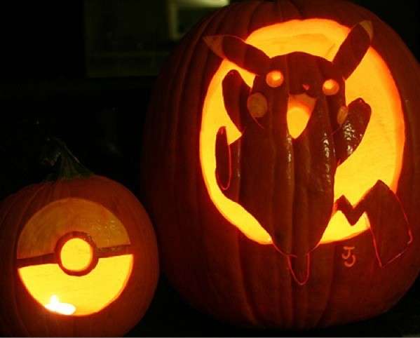 Pokemon sulla zucca di Halloween