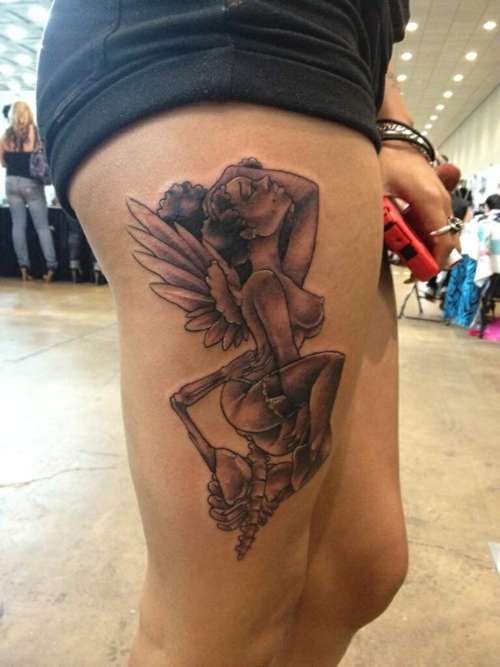 Sexy angel tattoo