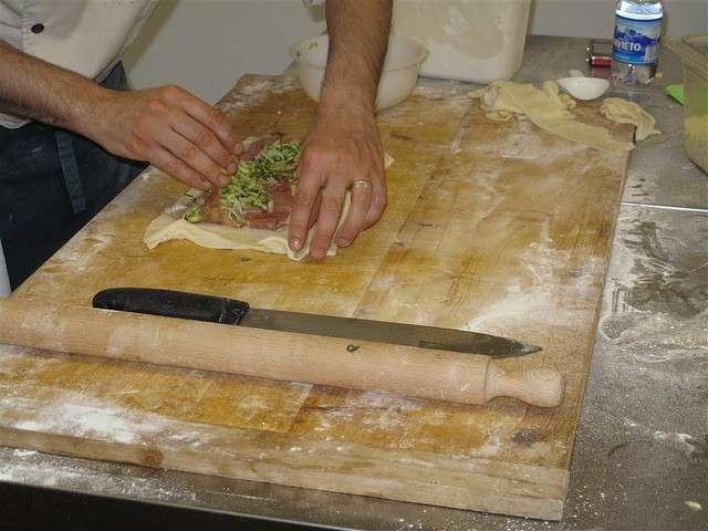 Strudel con zucchine e speck