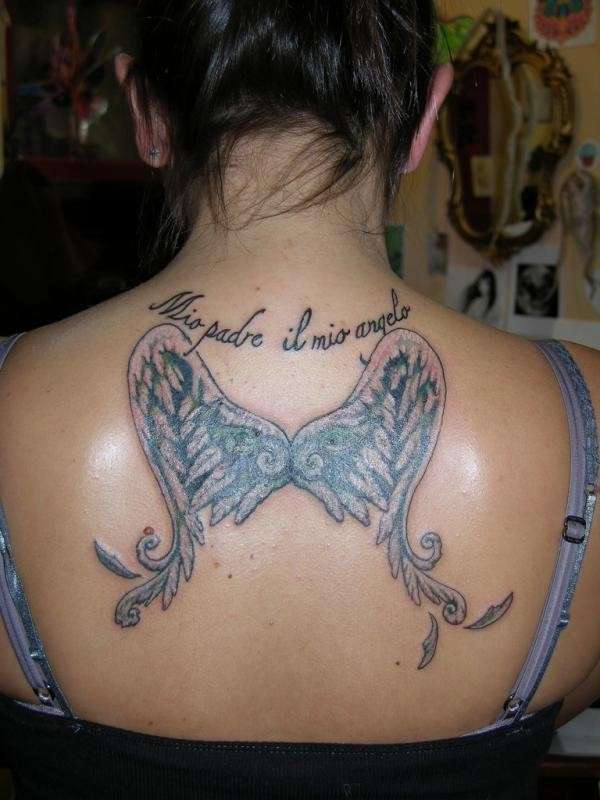 Tatuaggio angelo per ricordo