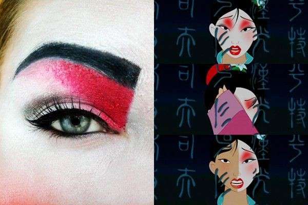 Trucco occhi ispirato a Mulan