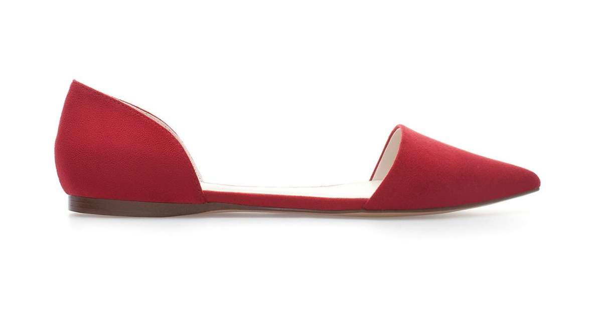 Ballerine d'orsay rosse Zara