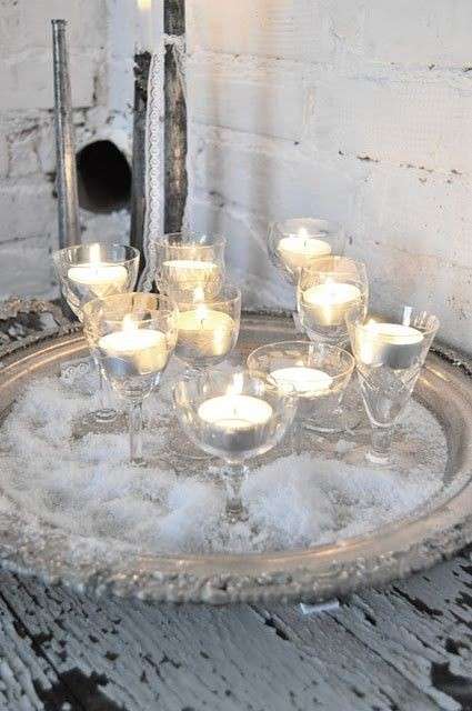 Bicchieri di cristallo per candele