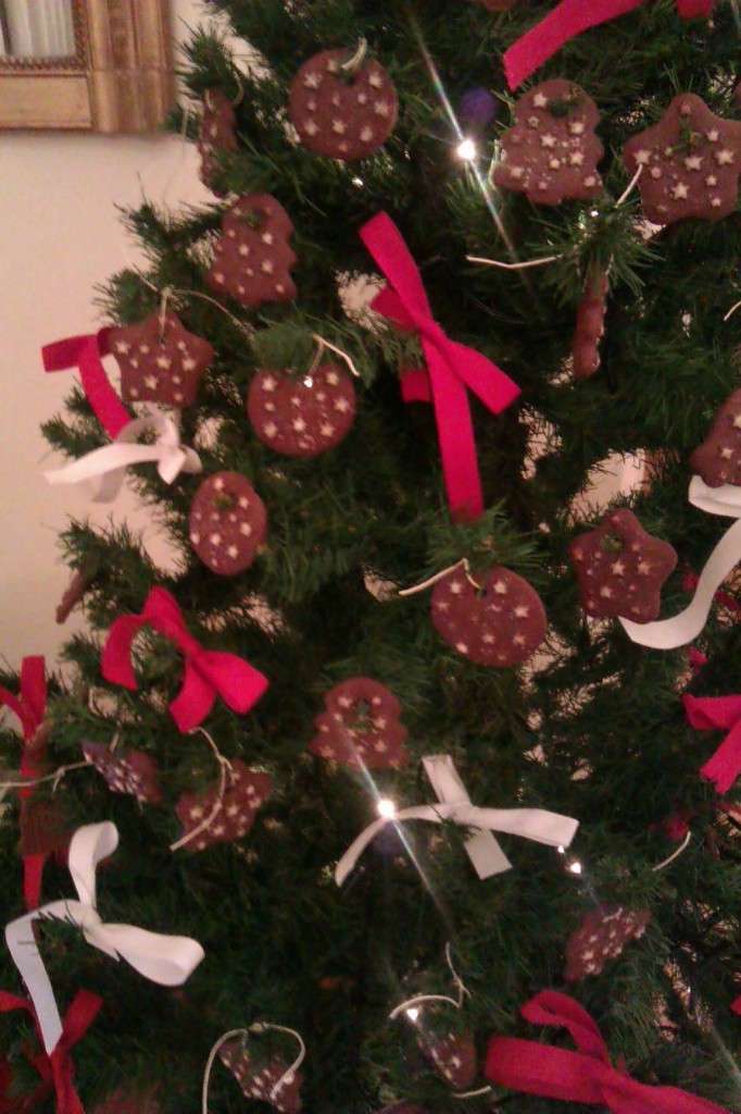 Biscotti al cacao per l'albero di Natale