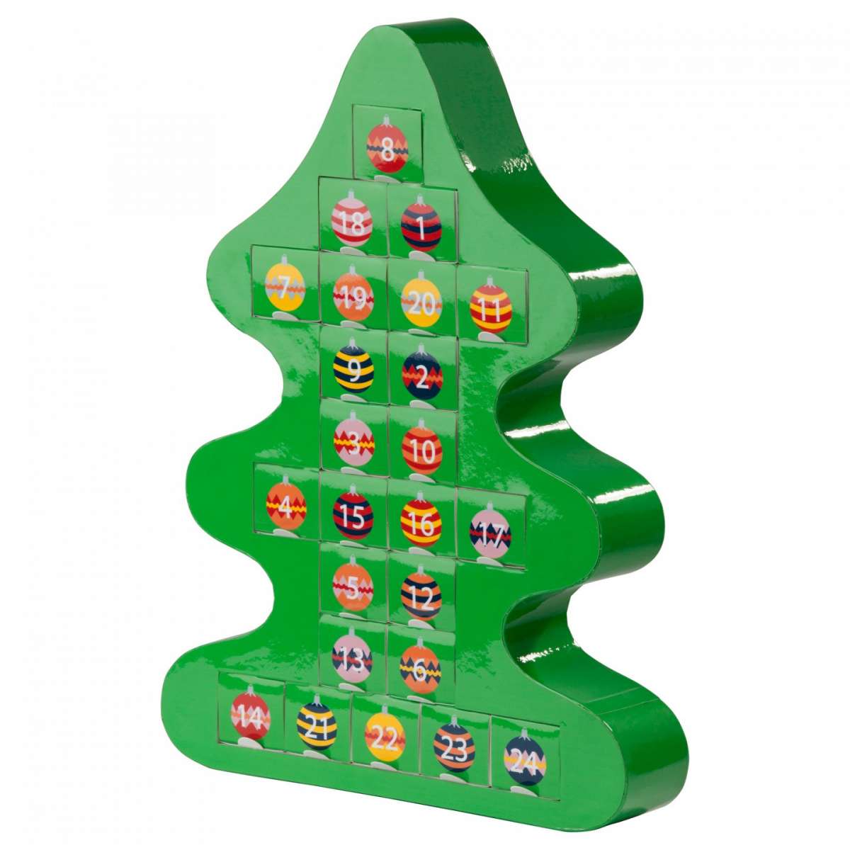 Calendario dell'avvento Ikea a forma di albero Un'idea graziosa per segnare quanto manca al Natale.