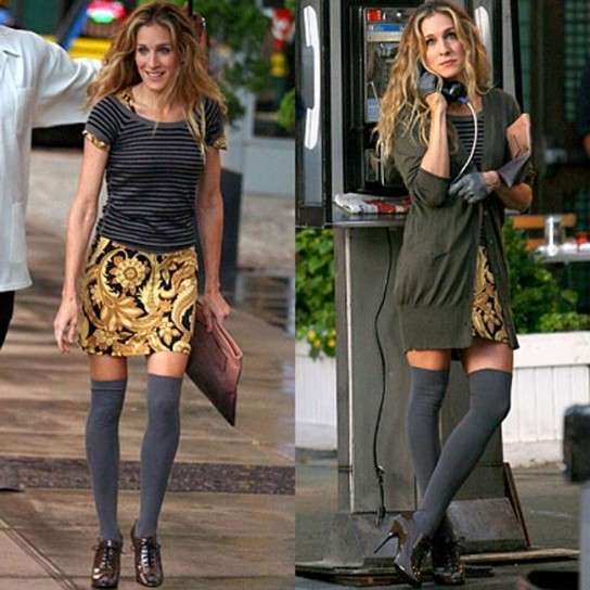 Carrie Bradshaw indossa parigine grigie