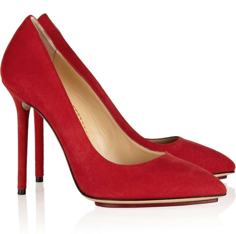 Dècolletès rosse Charlotte Olympia