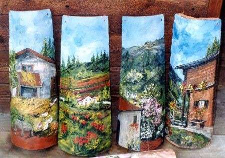 Decoupage sulle tegole