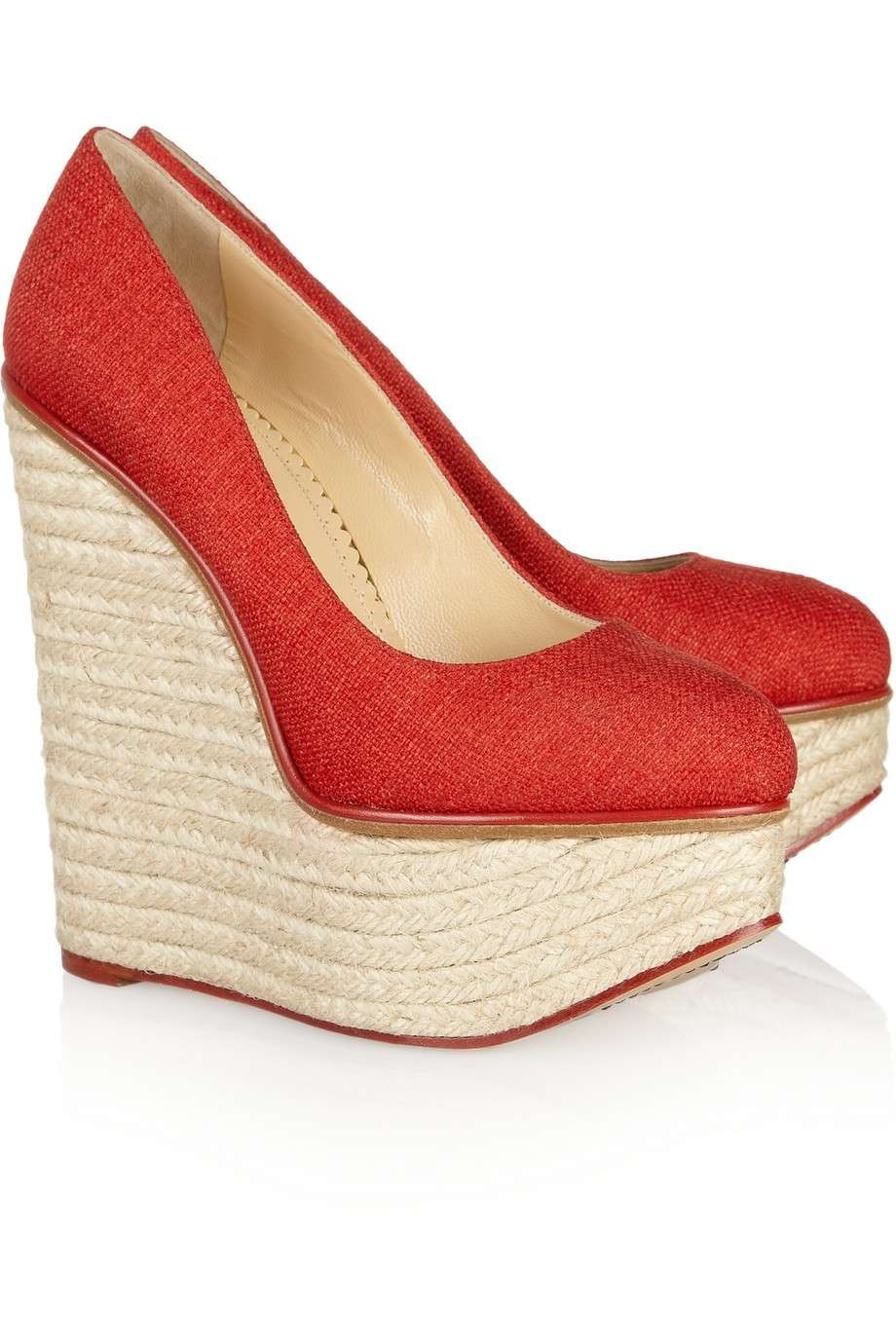 Espadrillas rosse Charlotte Olympia