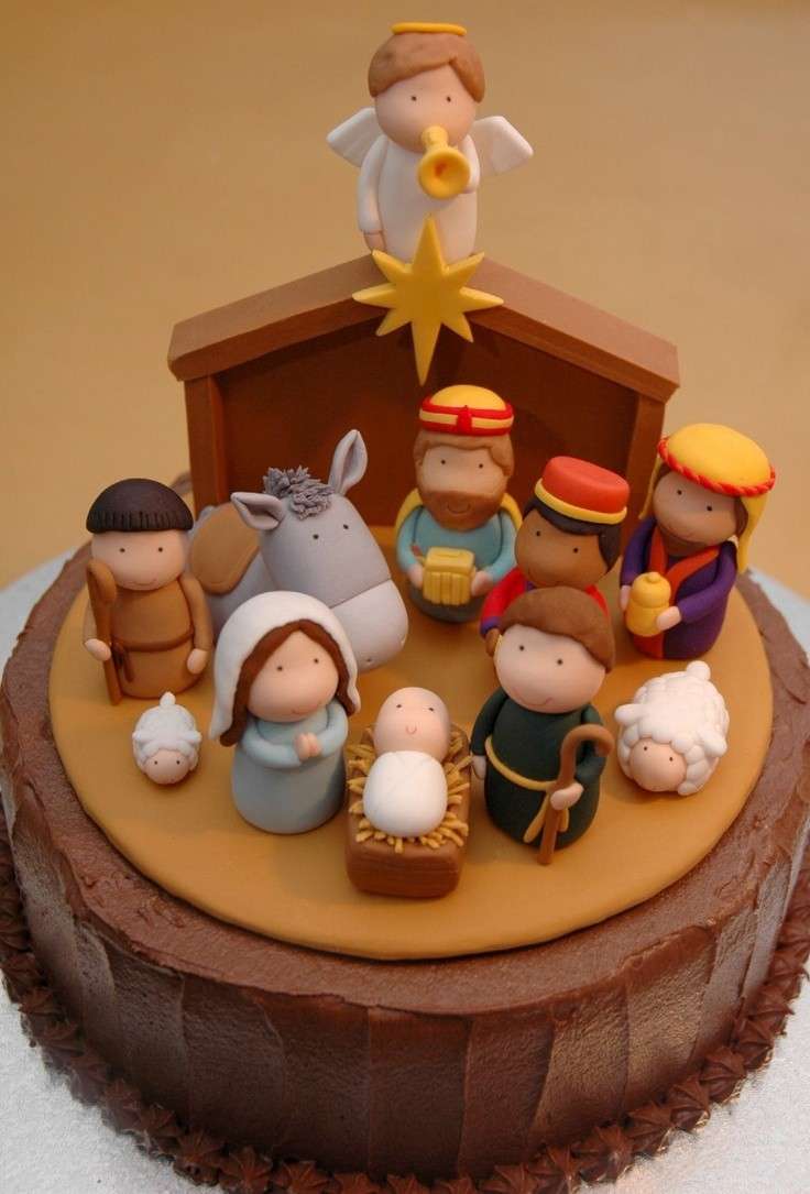 Il presepe sulla torta