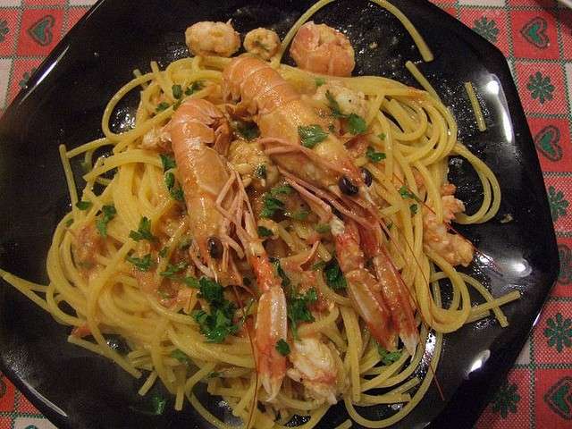 Linguine senza glutine con gli scampi