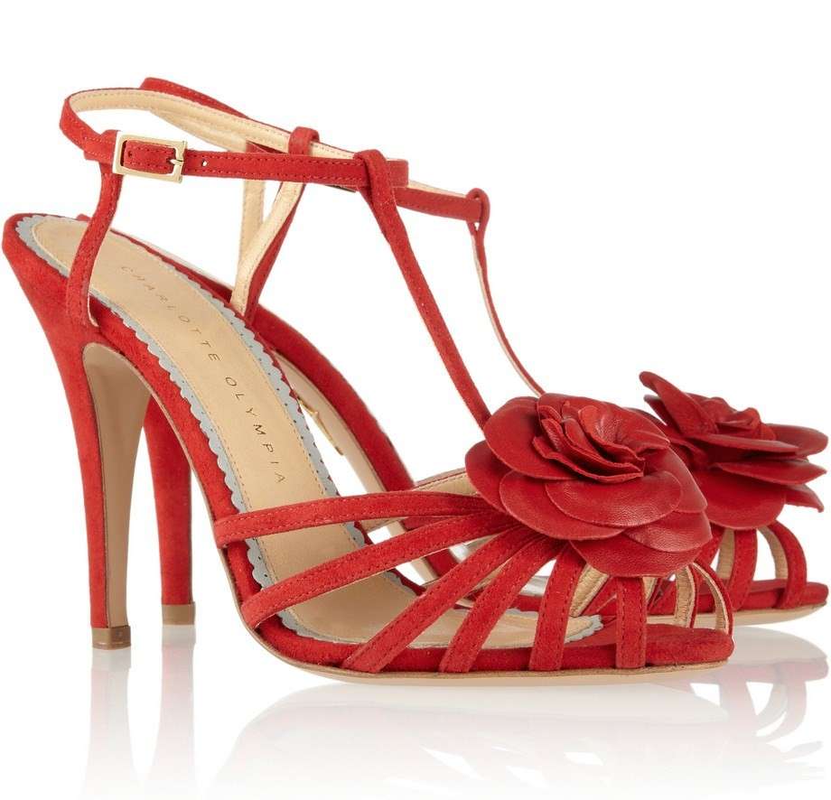 Sandali rossi Charlotte Olympia