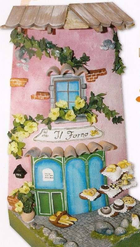 Tegola decoupage: il forno