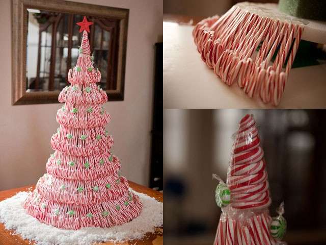 Albero di Natale con caramelle