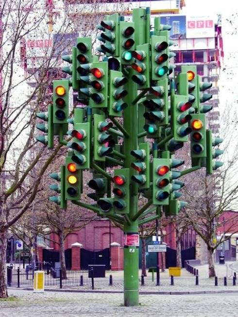 Albero di Natale con i semafori