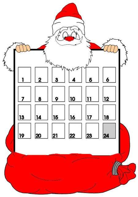 Babbo Natale con il calendario