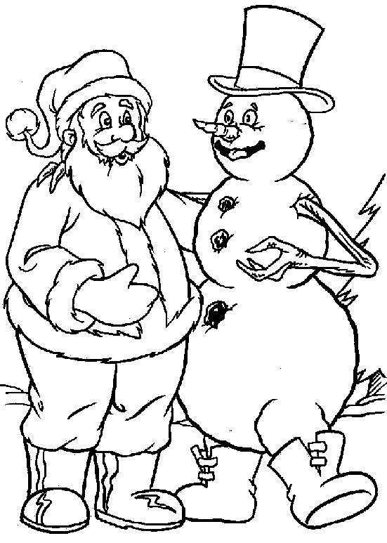 Babbo Natale e il pupazzo di neve
