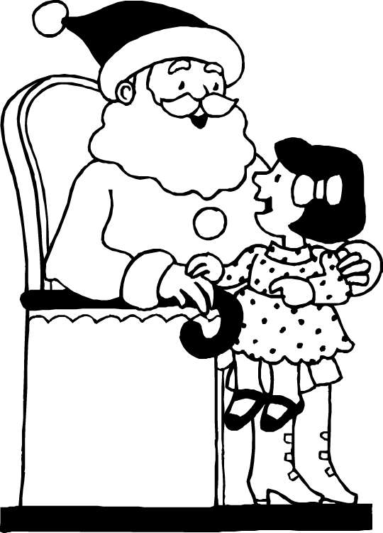 Babbo Natale e una bimba