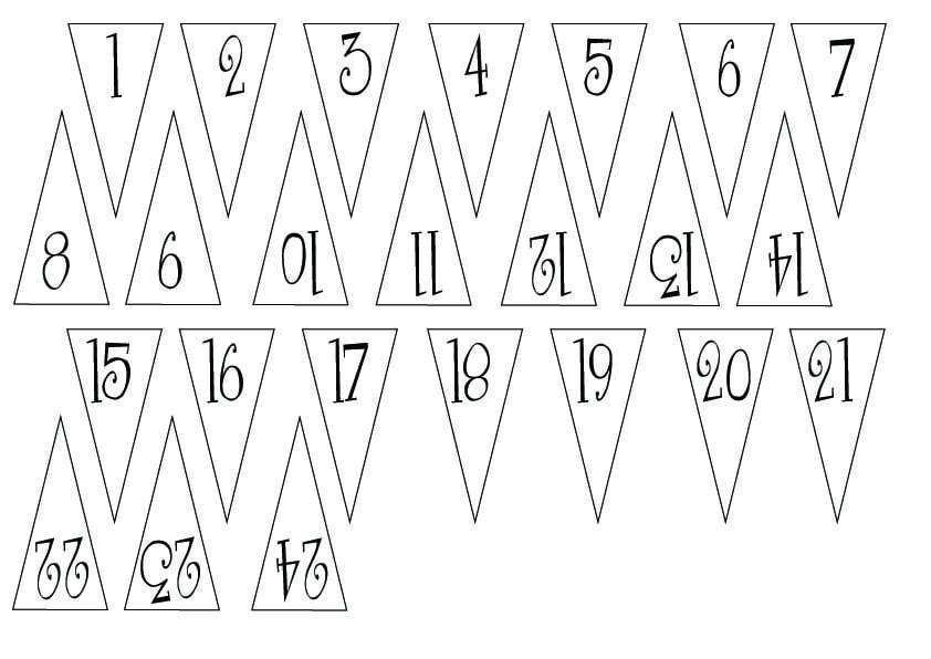 Bandierine numerate per il calendario fai da te