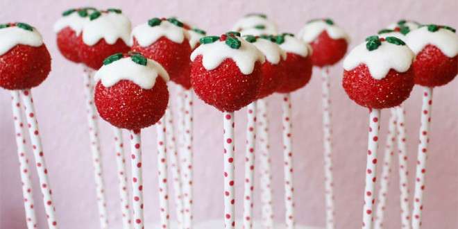 Cake pops rossi e bianchi