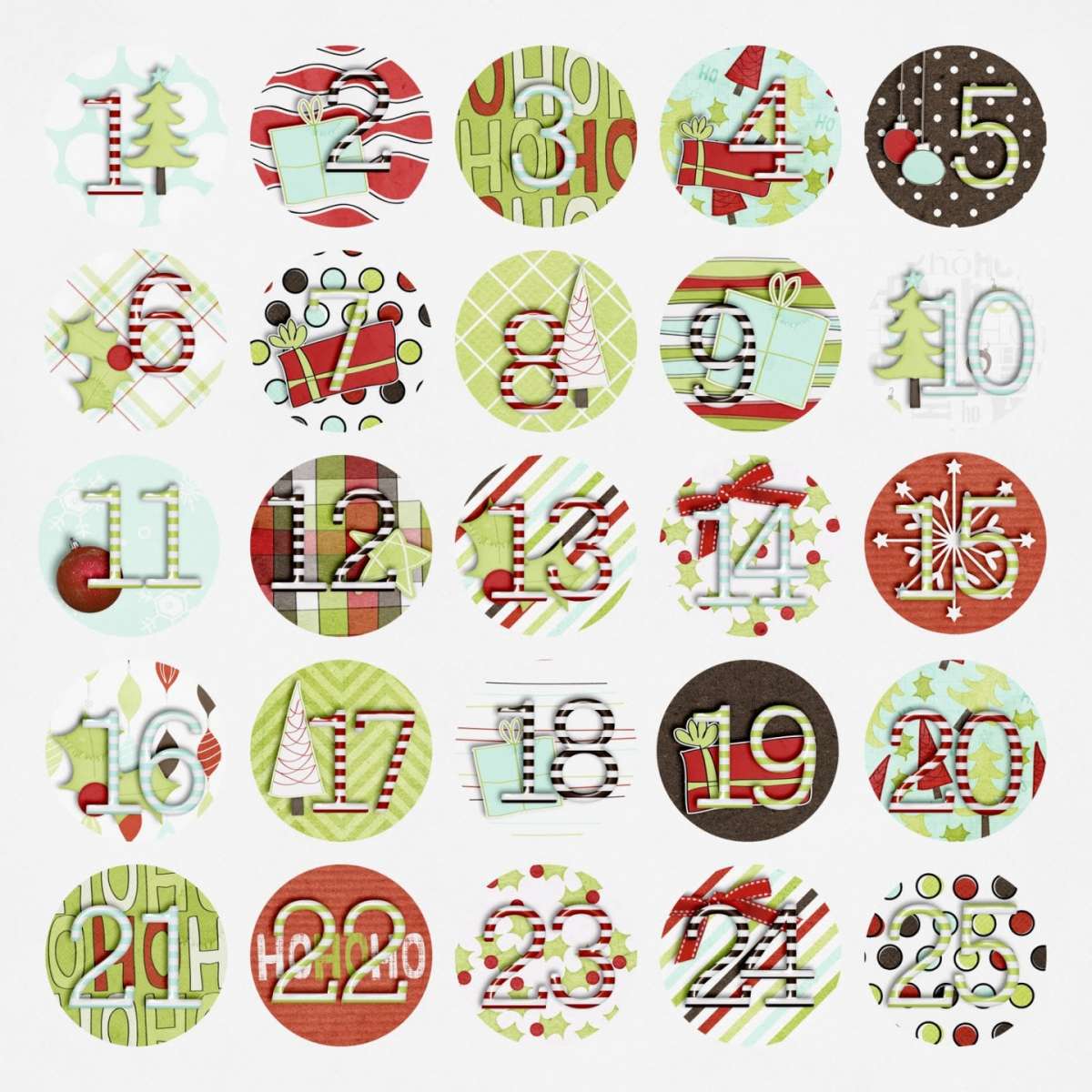 Calendario con i numeri originali