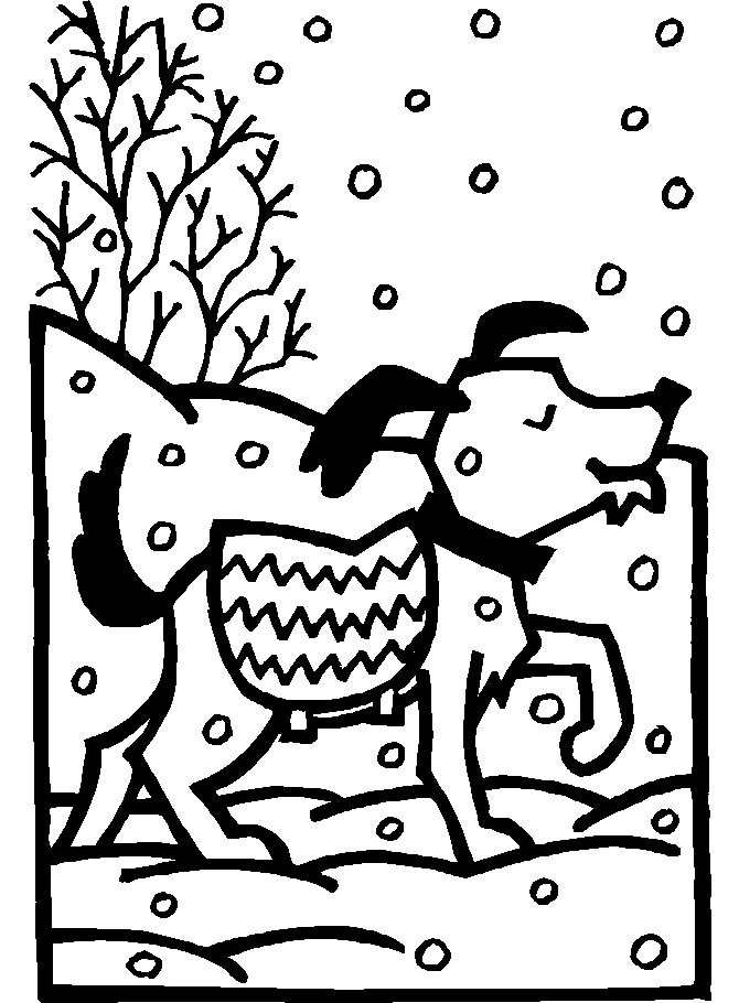 Cane sotto la neve