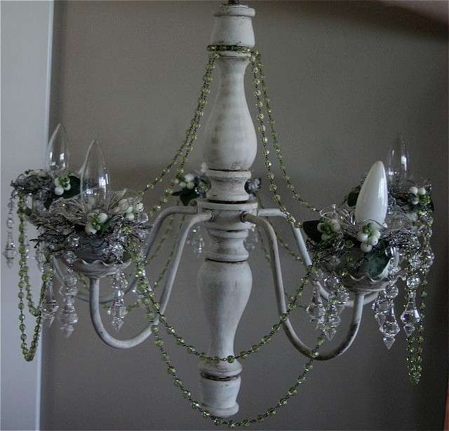 Decorazione per candelabro shabby chic