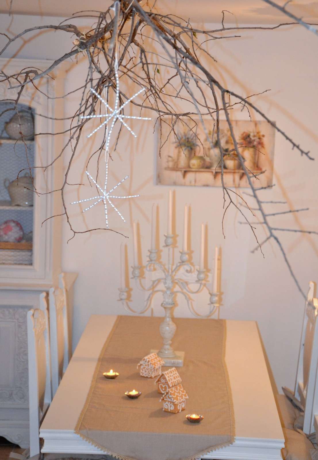 Decorazioni shabby chic per la sala da pranzo