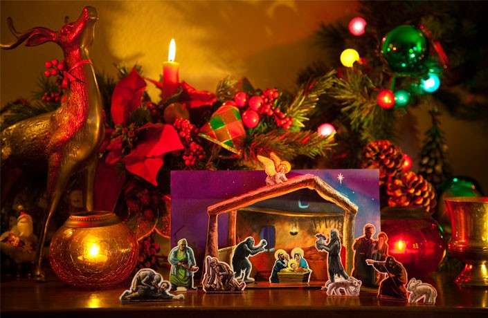 Figure ritagliate per il presepe di cartone