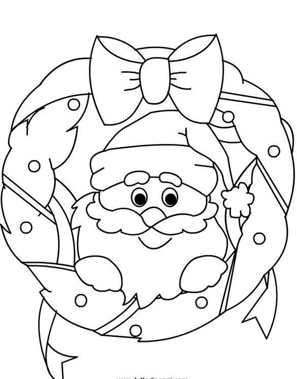 Ghirlanda con Babbo Natale