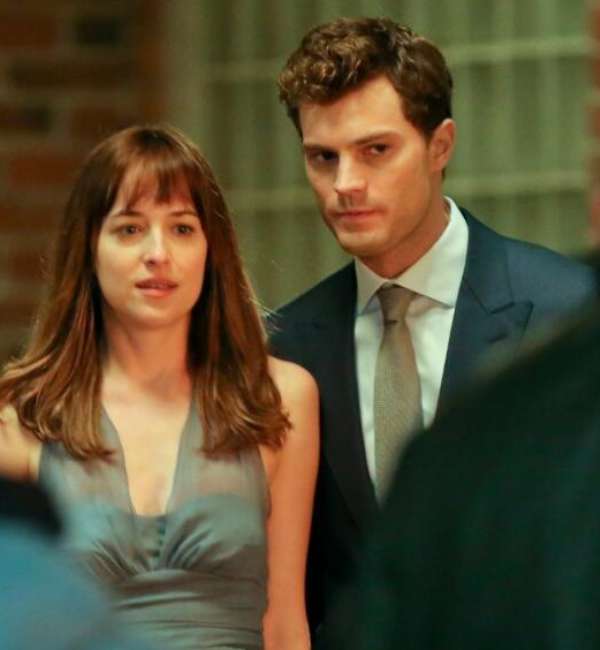 Jamie e Dakota sul set di 50 sfumature di grigio