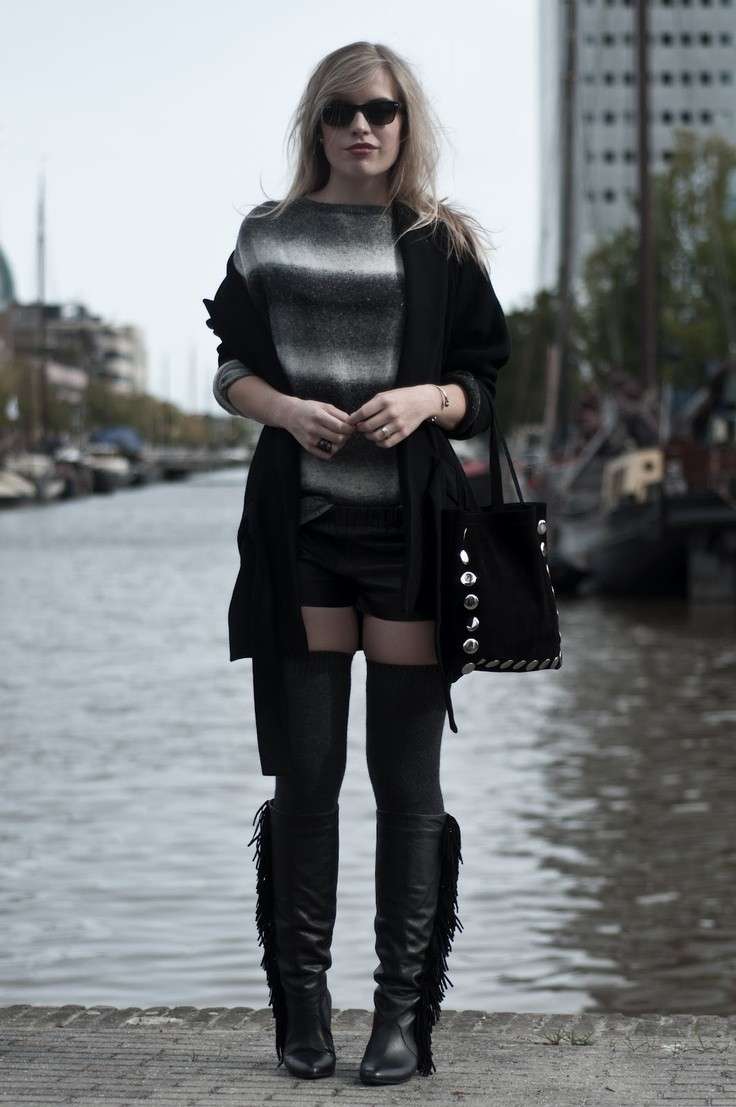 Look in nero con parigine