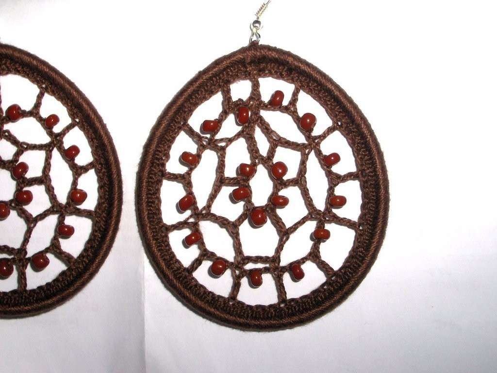 Orecchini crochet decorati