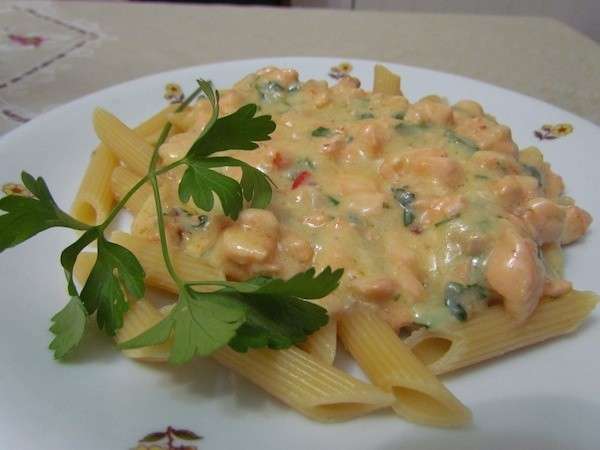 Pennette al salmone