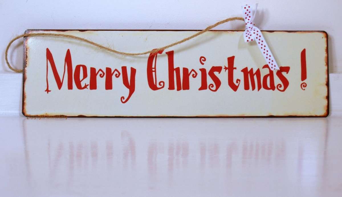 Scritta Buon Natale shabby chic