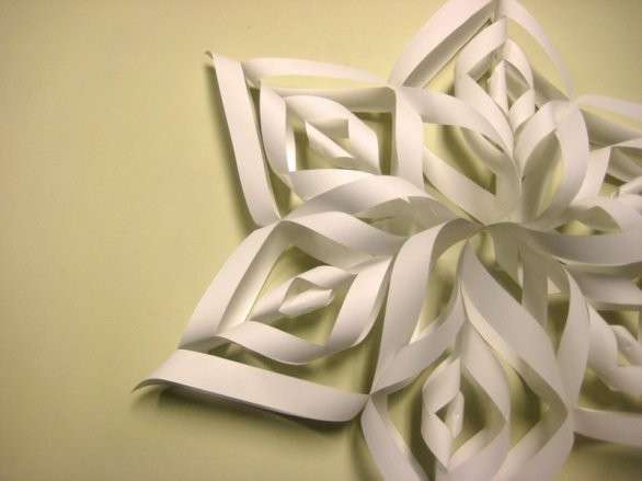 Stella bianca con l'origami
