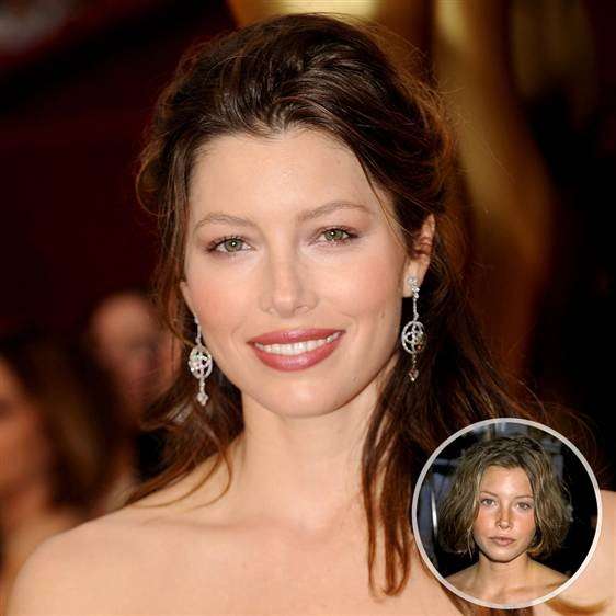 Un long bob con piega spettinata per Jessica Biel