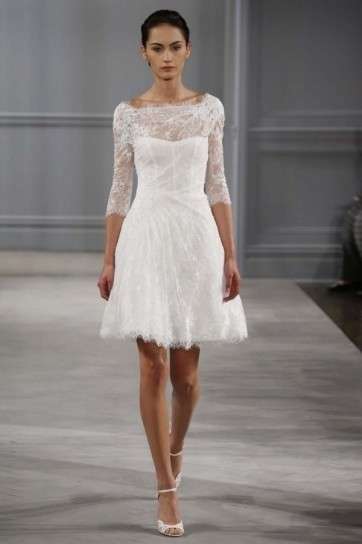 Abito da sposa con maniche a tre quarti