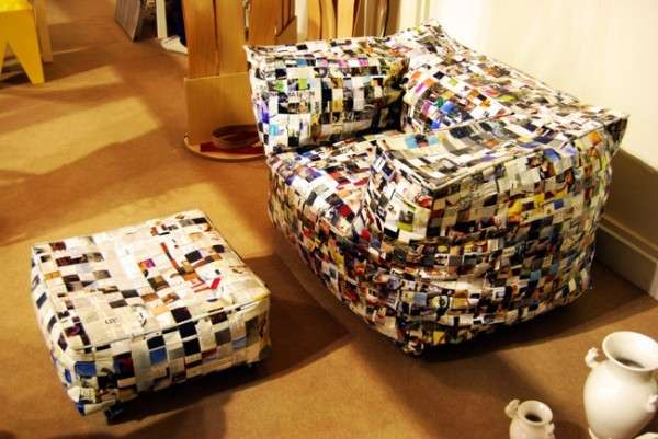 Arredo di carta riciclata