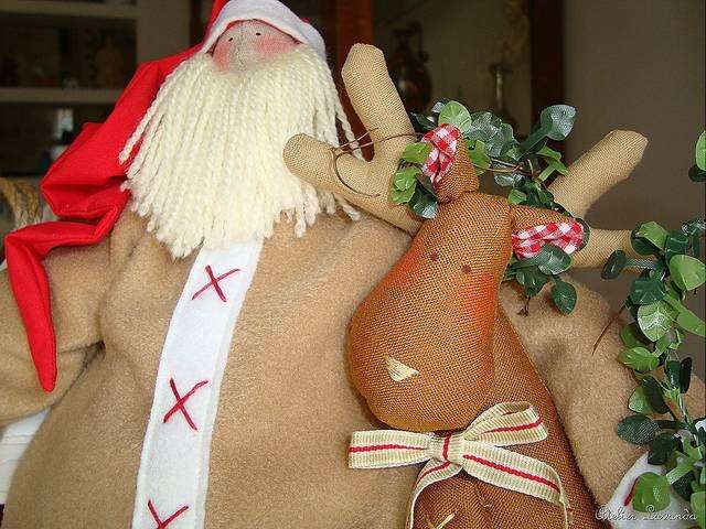 Babbo Natale e renna in pannolenci