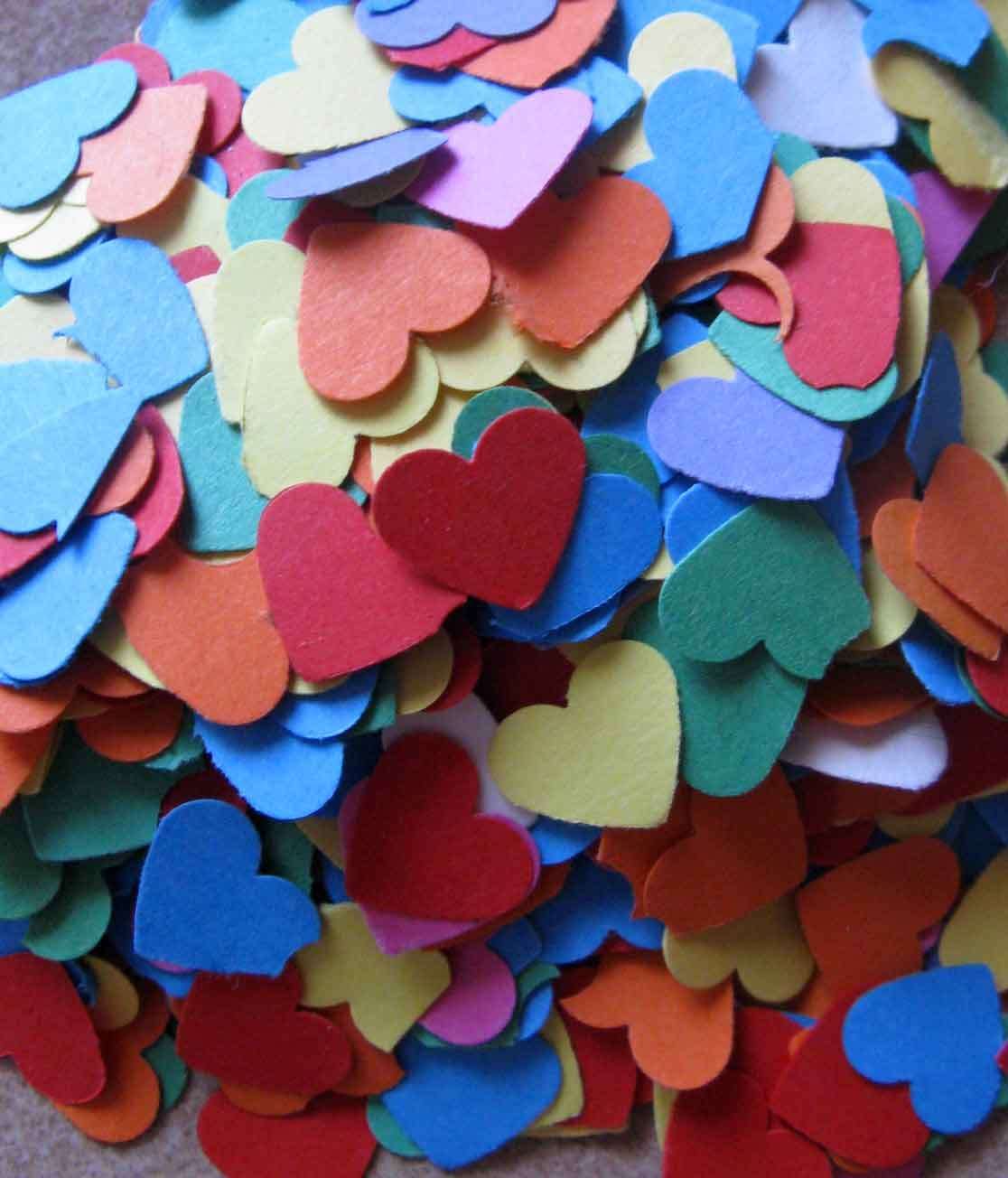Coriandoli a forma di cuore