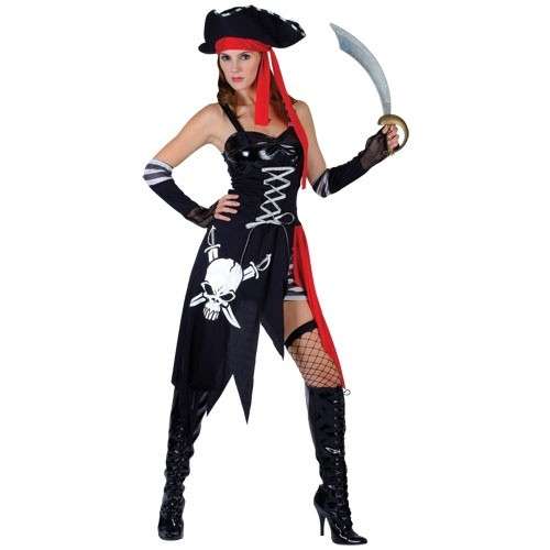 Costume da pirata con la gonna