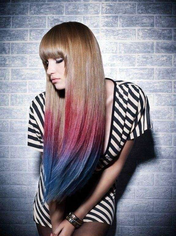 Dip dye hair lunghi