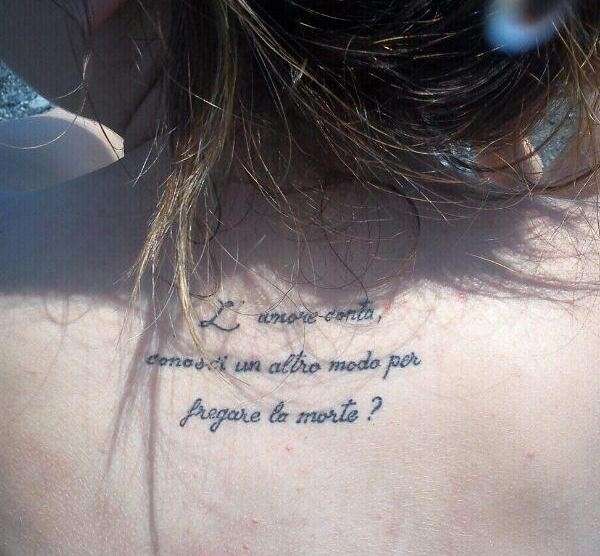 Frase famosa di Ligabue a tattoo