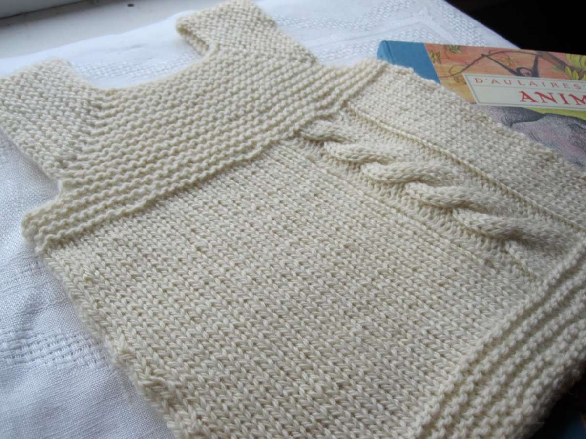 Gilet bianco a maglia