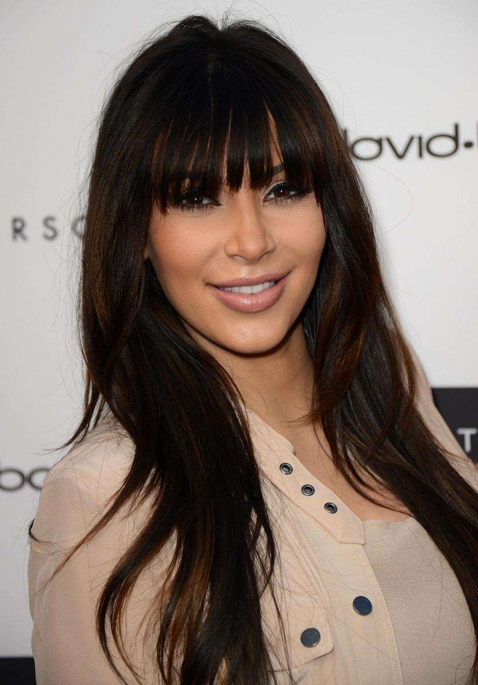 Kim Kardashian con la frangia