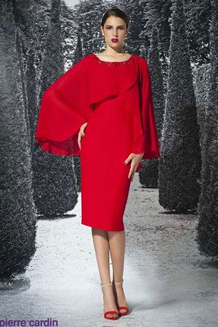 Rosso con stola Pierre Cardin